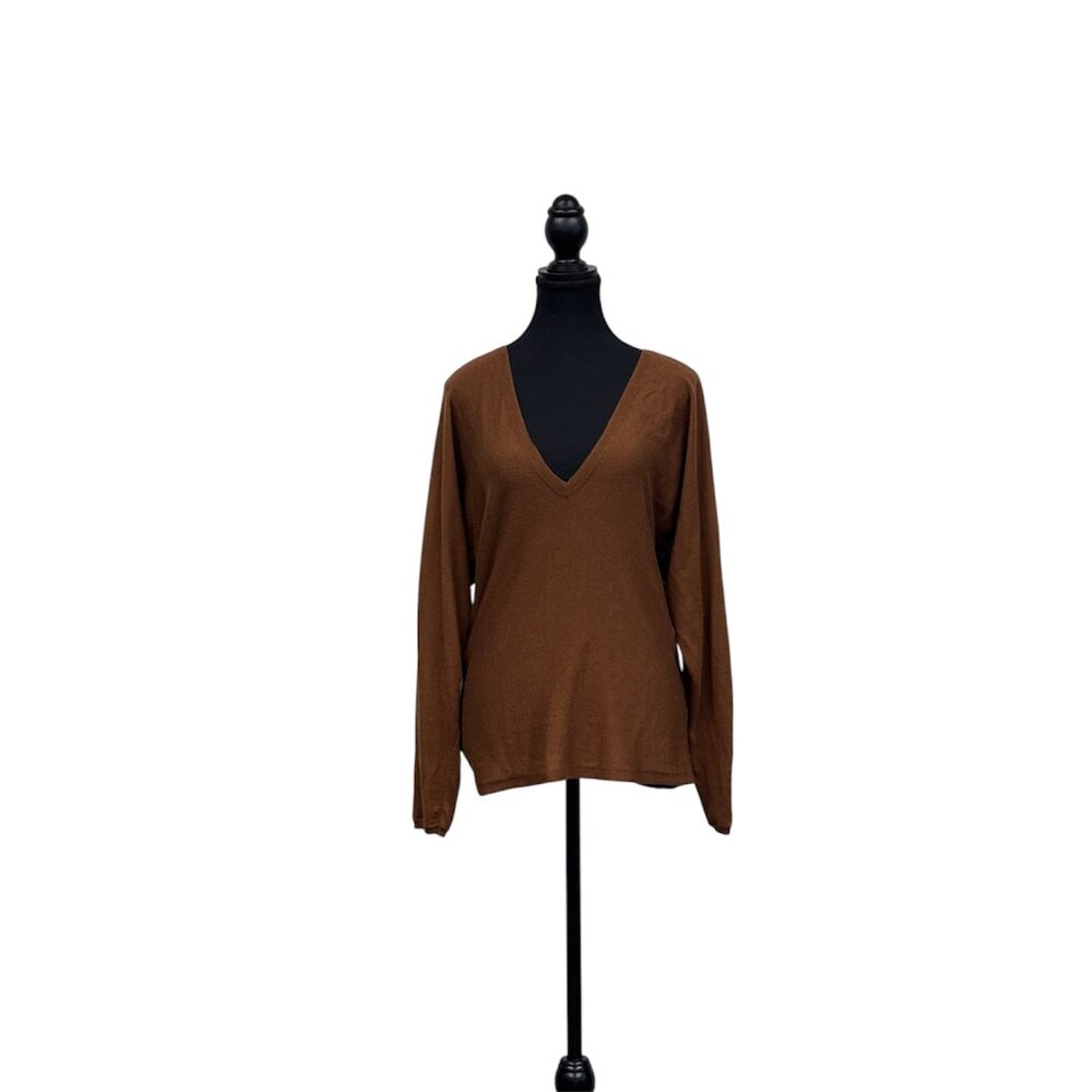 Open Edit Toffee Sweater | Medium | Lightweight Viscose Blend | $20